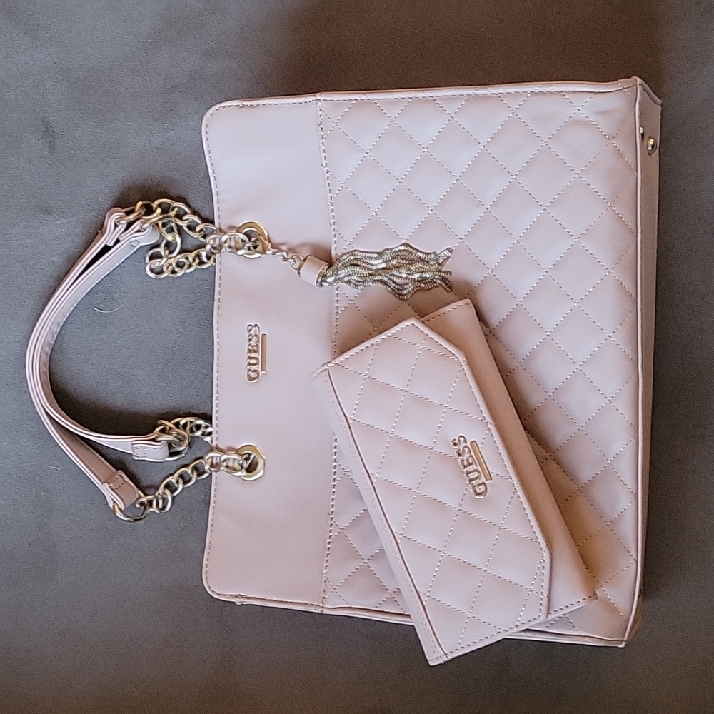 Blush purse and wallet